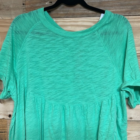 American Eagle Outfitters size Small Vibrant Green Short Sleeve Baby Doll Top - Picture 4 of 8
